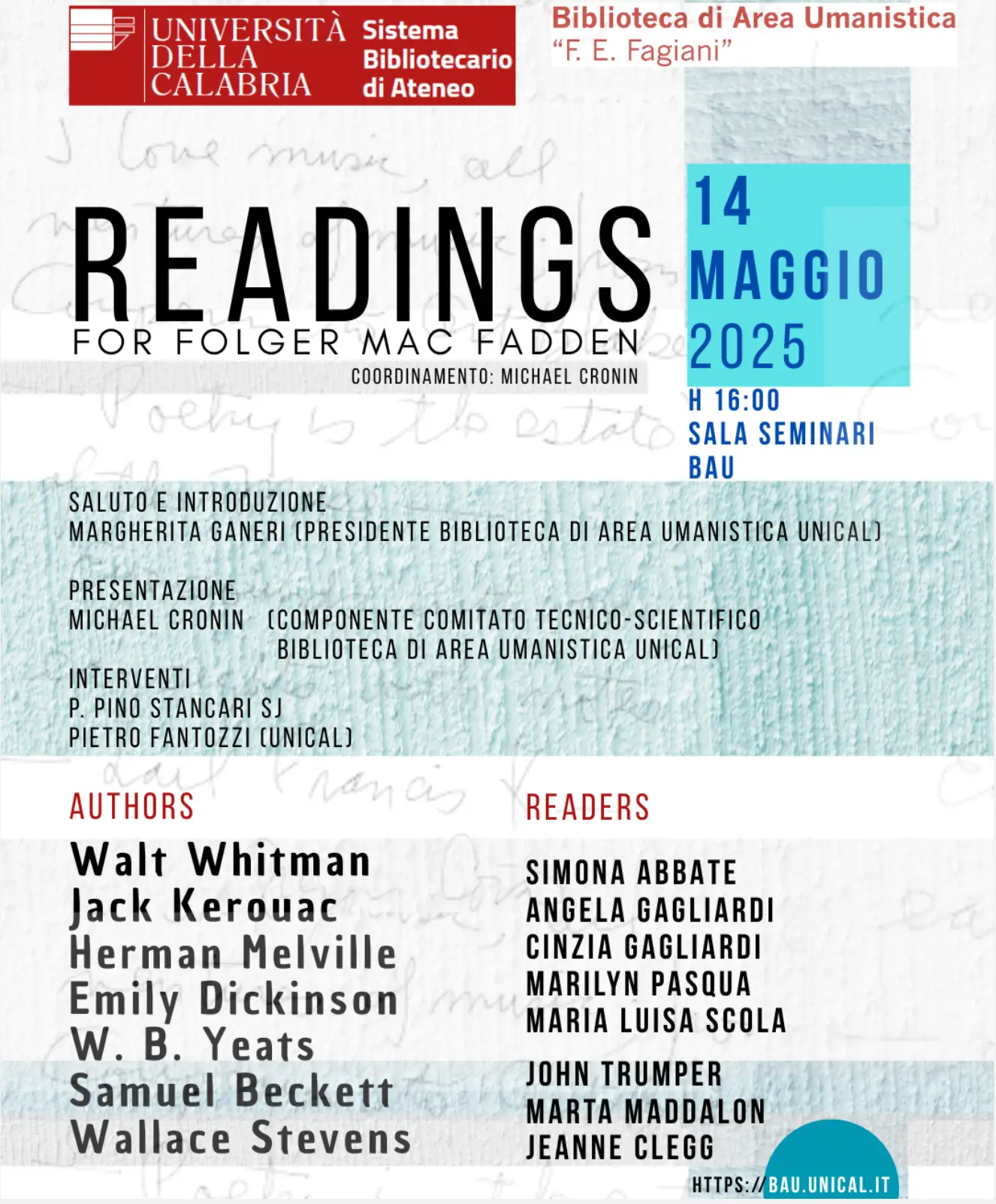 Readings for Folger Mac Fadden